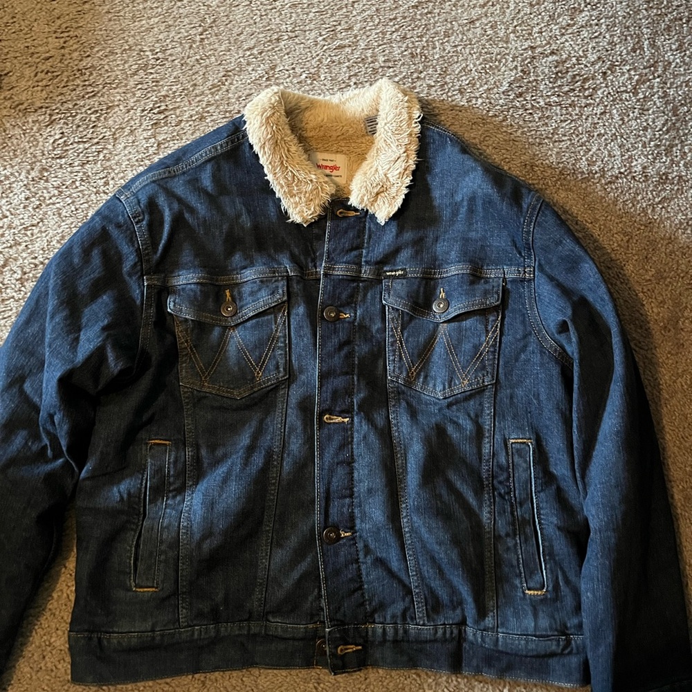 Denim Sherpa-Lined Jacket